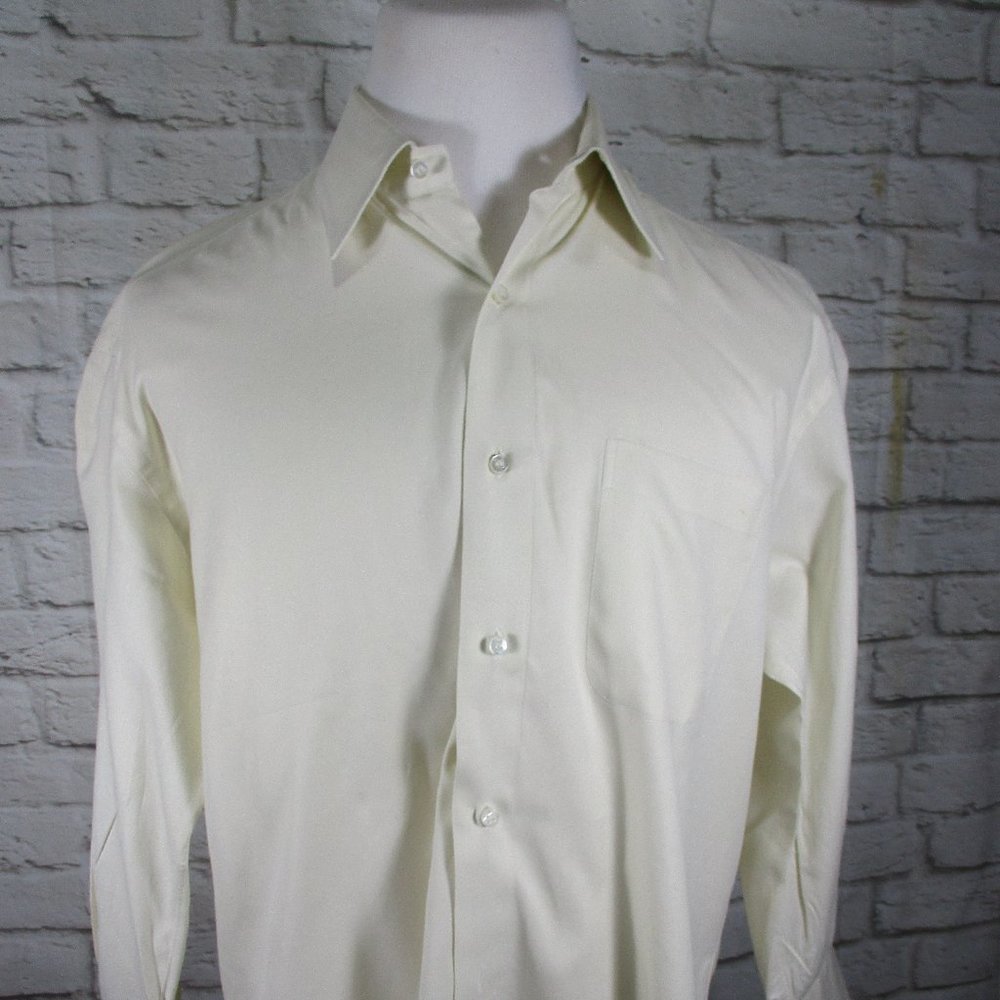 Isaia Mens Button Front L/S 100% Cotton Dress Shir